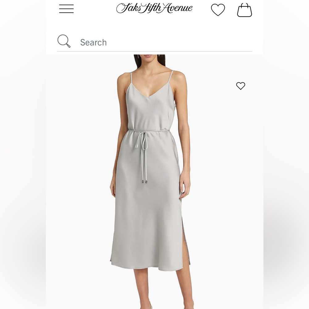 *NWT* Grey satin slip dress. Sz 2. If only studio.